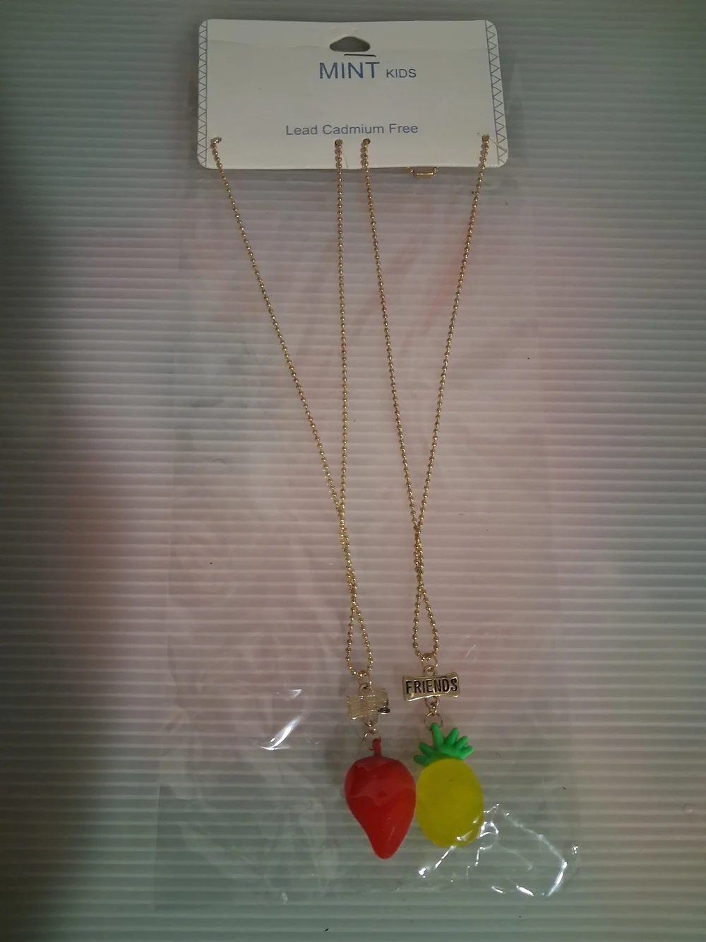 MINT Kids Gold-Tone Necklace Set with Fruit Charms